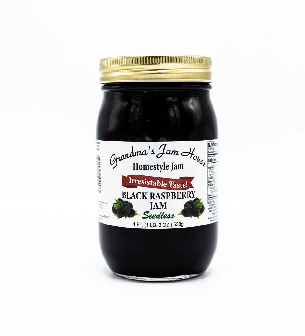 Black Raspberry Seedless Jam(9OZ or 1PT) - Grandma's Jam House