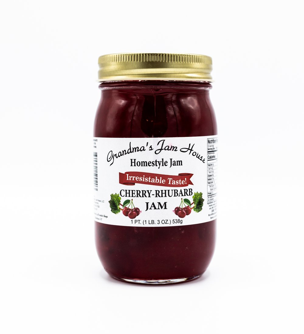 Cherry Rhubarb Jam 1 PT. - Grandma's Jam House