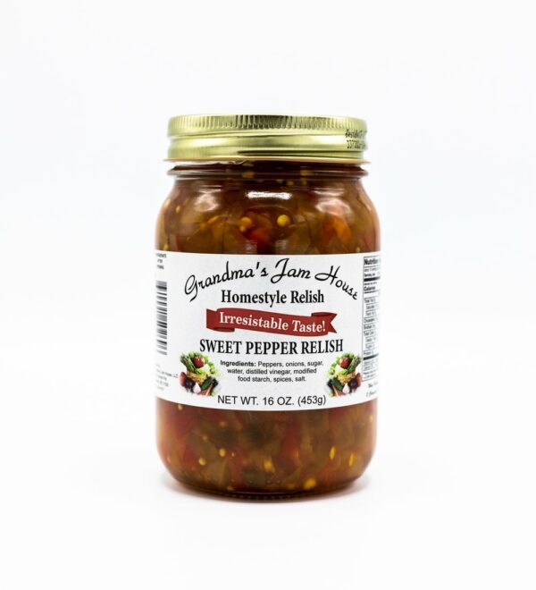 Sweet Pepper Relish 16 oz. - Grandma's Jam House