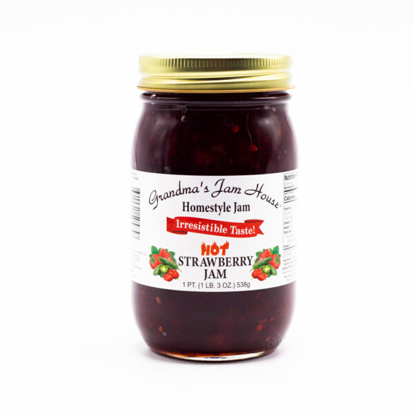 Hot Strawberry Jam 1 Pt Grandmas Jam House