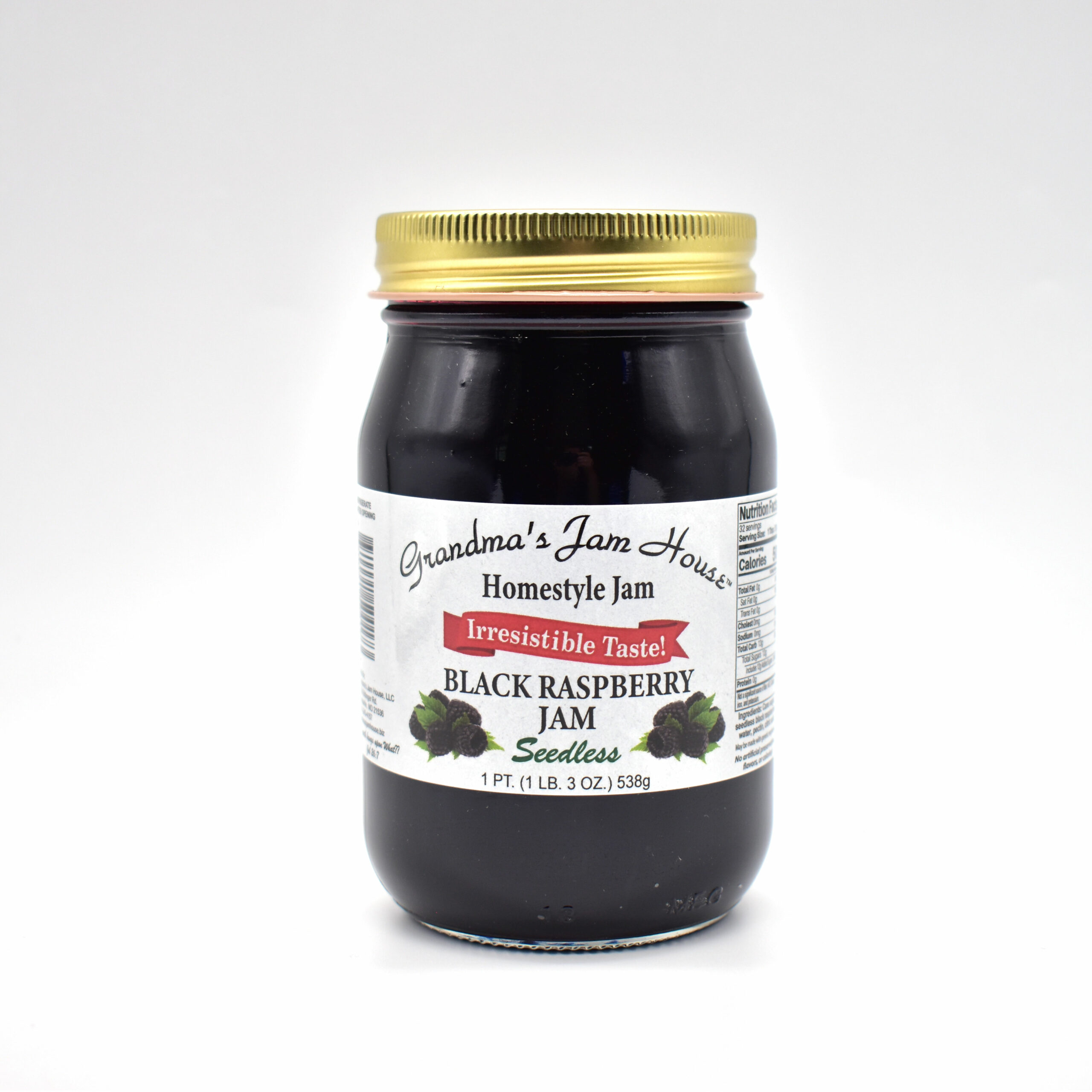 Black Raspberry Seedless Jam(9OZ or 1PT) - Grandma's Jam House