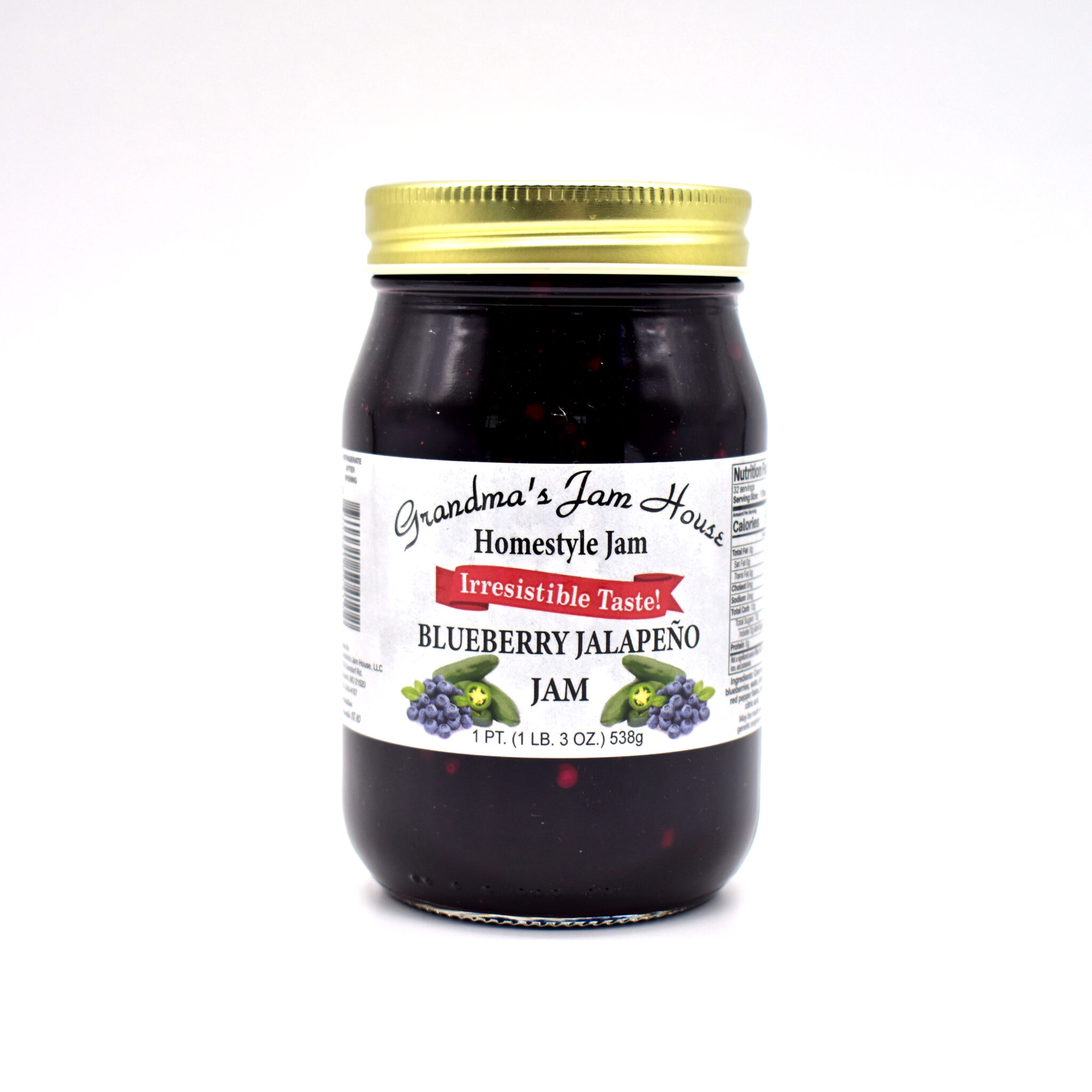 Blueberry Jalapeño Jam 1 PT. Grandma's Jam House